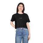 Grateful Women's Cropped Tee — Minimalist Positive Message Top