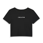 Creator Women's Baby Tee — Minimalist Cropped Graphic Tee