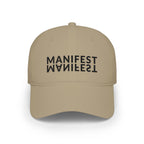 Low Profile Baseball Cap — Subtle Blackout Text Embroidered Hat