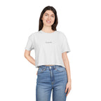 Grateful Women's Cropped Tee — Minimalist Positive Message Top