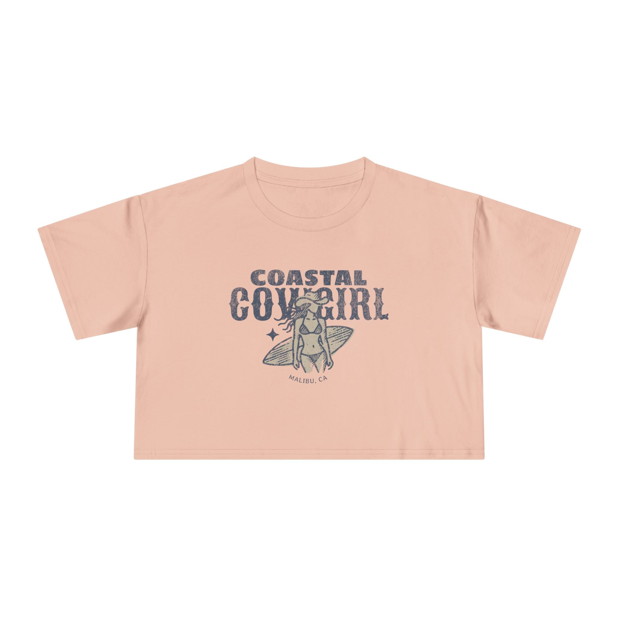 Coastal Cowgirl Goes Surfing Crop Tee