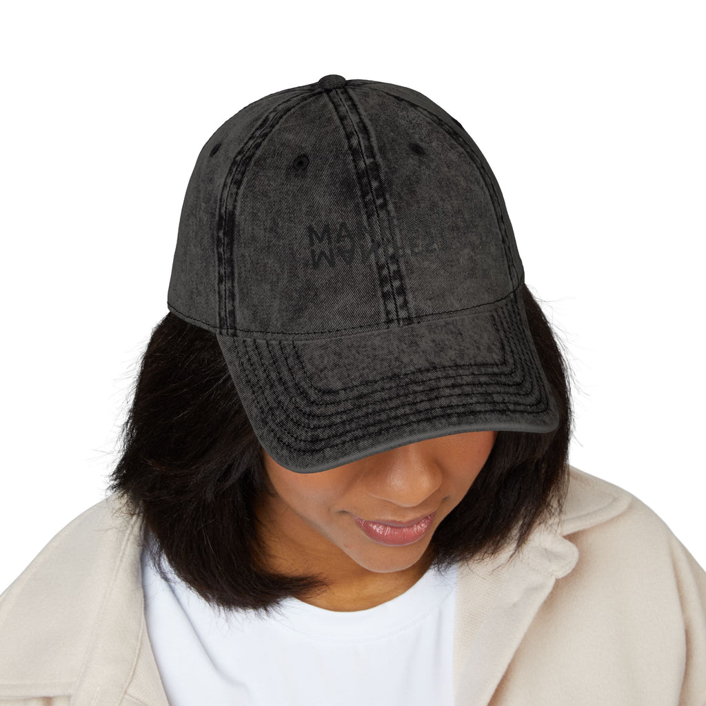 Vintage Dyed Adjustable 'MANIFEST' Dad Hat