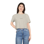 Grateful Women's Cropped Tee — Minimalist Positive Message Top