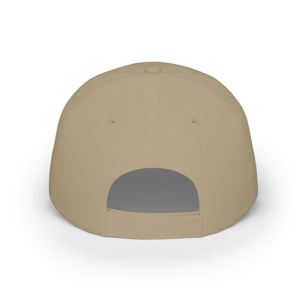 Low Profile Baseball Cap — Subtle Blackout Text Embroidered Hat