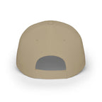 Low Profile Baseball Cap — Subtle Blackout Text Embroidered Hat