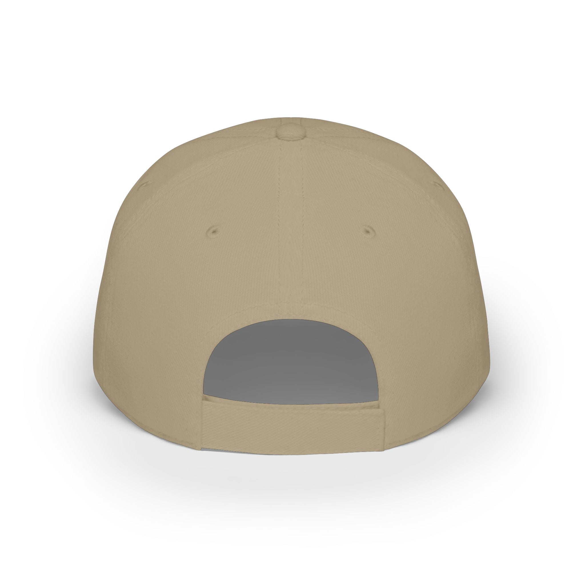 Low Profile Baseball Cap — Subtle Blackout Text Embroidered Hat