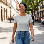 Creator Women's Baby Tee — Minimalist Cropped Graphic Tee