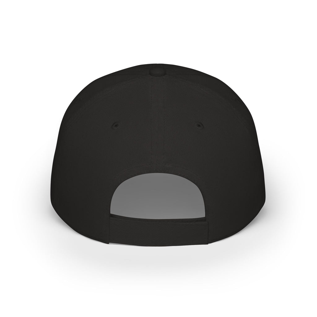 Low Profile Baseball Cap — Subtle Blackout Text Embroidered Hat