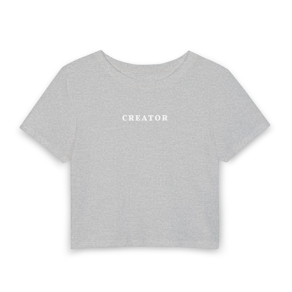 Creator Women's Baby Tee — Minimalist Cropped Graphic Tee