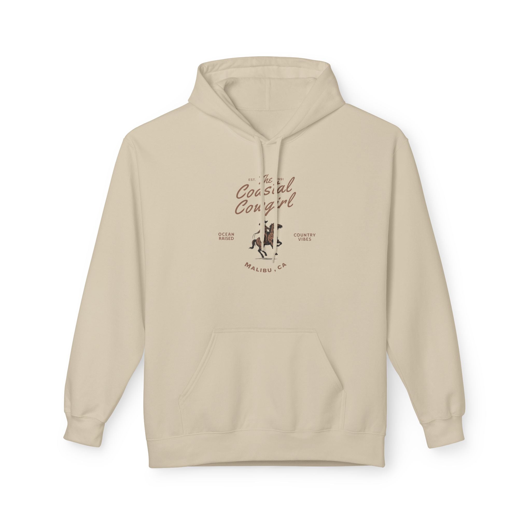 Coastal Camper Hoodie — Vintage Beach Camper Graphic